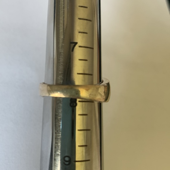 Turquoise and lapis inlay wavy band ring size 8 sterling silver 925 - Picture 2 of 7